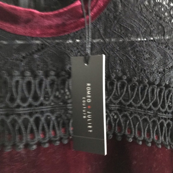 Romeo & Juliet Couture Lace & Velour Dress - Picture 7 of 9